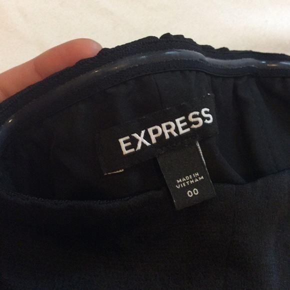 Express Black Strapless Dress with tie - Picture 5 of 5